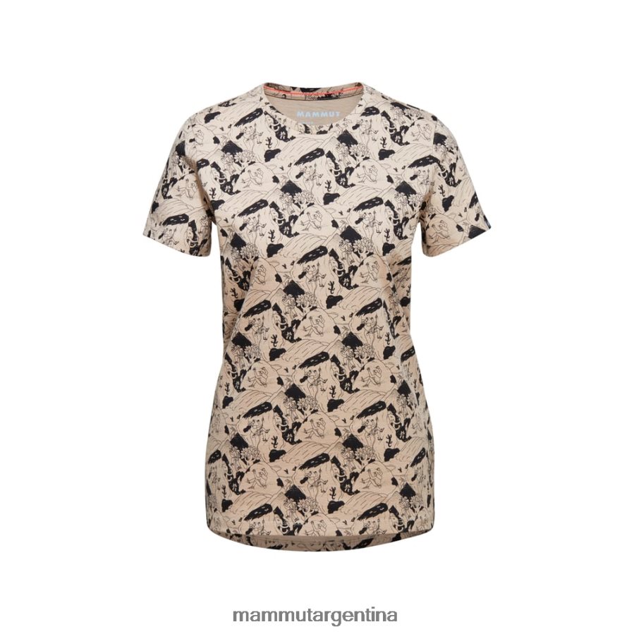 camiseta de massone escena de escalada mujer 2B8PD21107 Mammut sabana-negro ropa