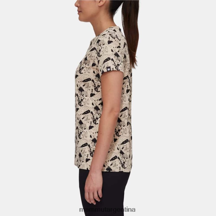 camiseta de massone escena de escalada mujer 2B8PD21107 Mammut sabana-negro ropa