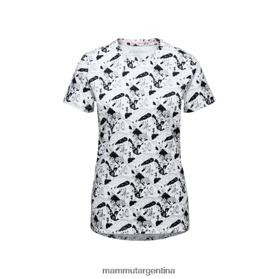 camiseta de massone escena de escalada mujer 2B8PD2257 Mammut blanco negro ropa