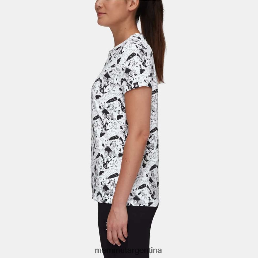 camiseta de massone escena de escalada mujer 2B8PD2257 Mammut blanco negro ropa