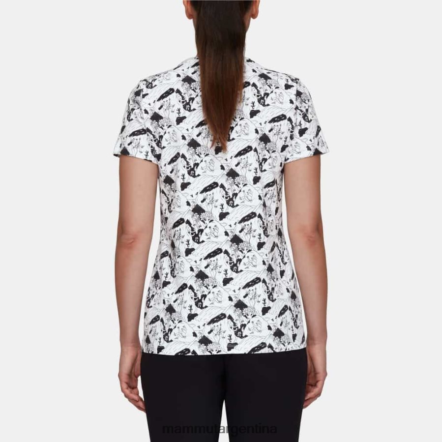 camiseta de massone escena de escalada mujer 2B8PD2257 Mammut blanco negro ropa