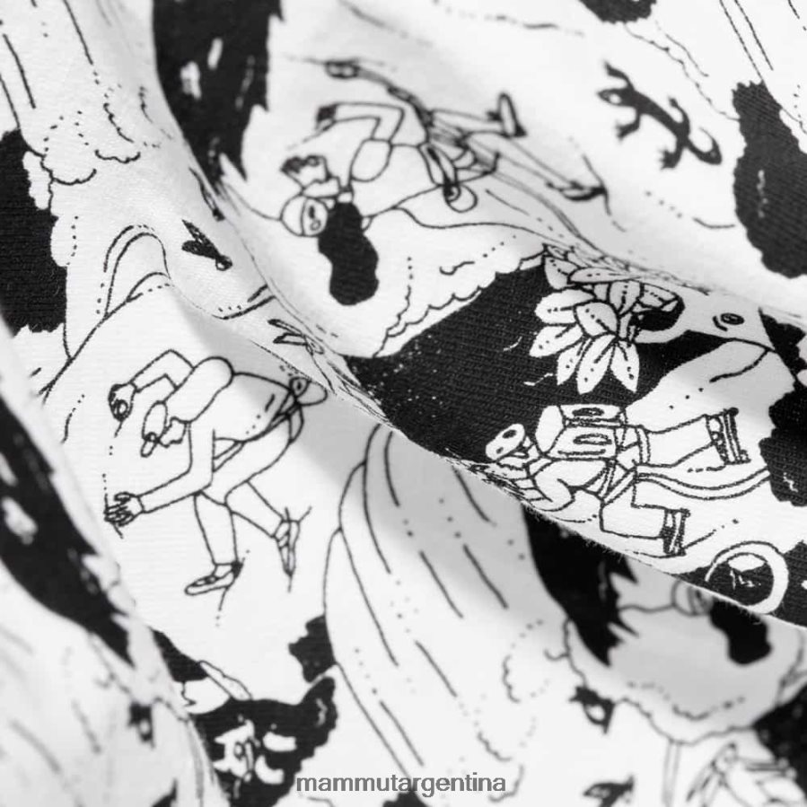 camiseta de massone escena de escalada mujer 2B8PD2257 Mammut blanco negro ropa