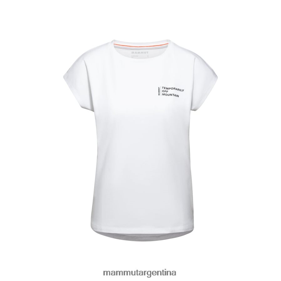 camiseta fuera de la montaña mujer 2B8PD2263 Mammut blanco ropa