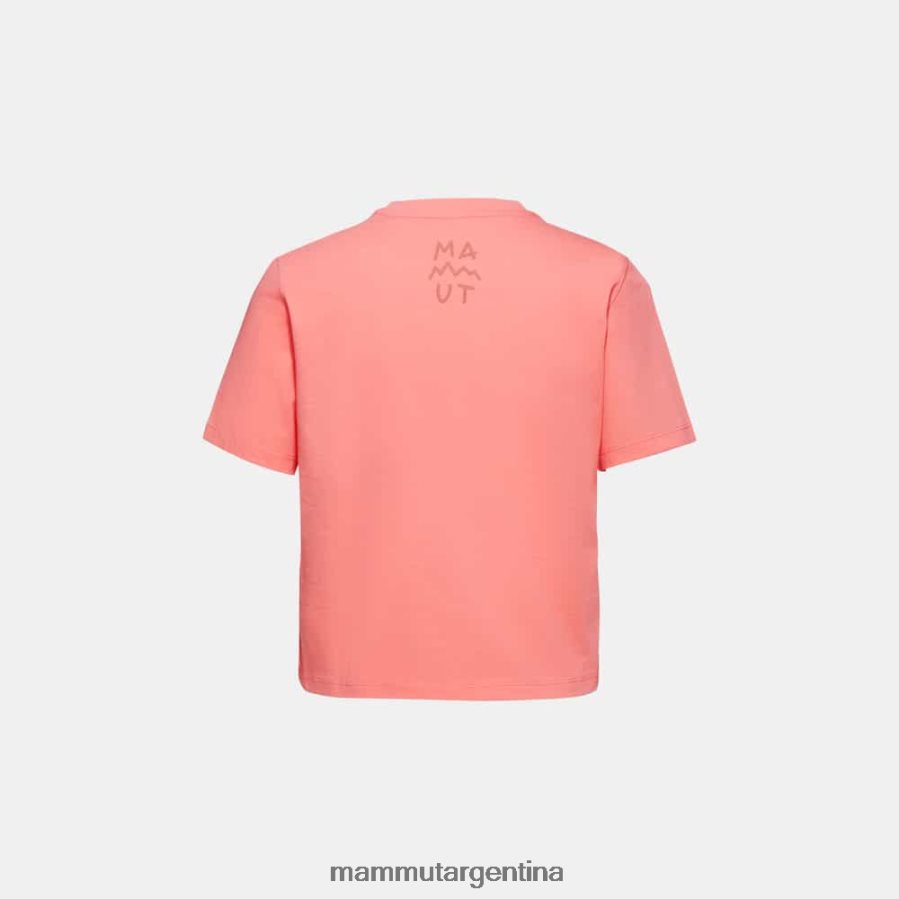 camiseta massone con letras recortadas mujer 2B8PD21092 Mammut salmón ropa