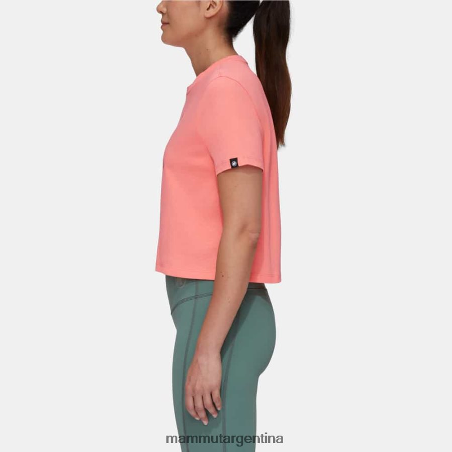 camiseta massone con letras recortadas mujer 2B8PD21092 Mammut salmón ropa