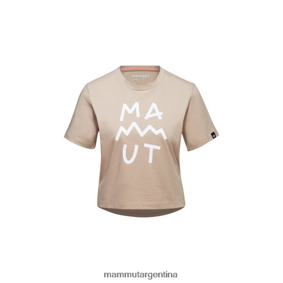 camiseta massone con letras recortadas mujer 2B8PD21093 Mammut sabana ropa