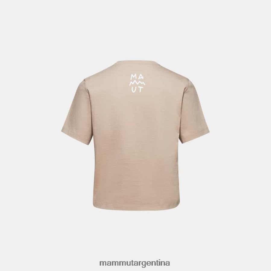 camiseta massone con letras recortadas mujer 2B8PD21093 Mammut sabana ropa
