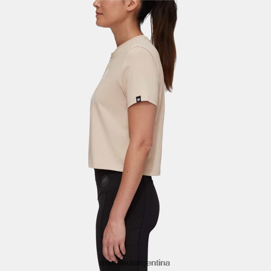 camiseta massone con letras recortadas mujer 2B8PD21093 Mammut sabana ropa