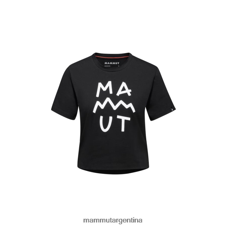 camiseta massone con letras recortadas mujer 2B8PD2250 Mammut negro ropa