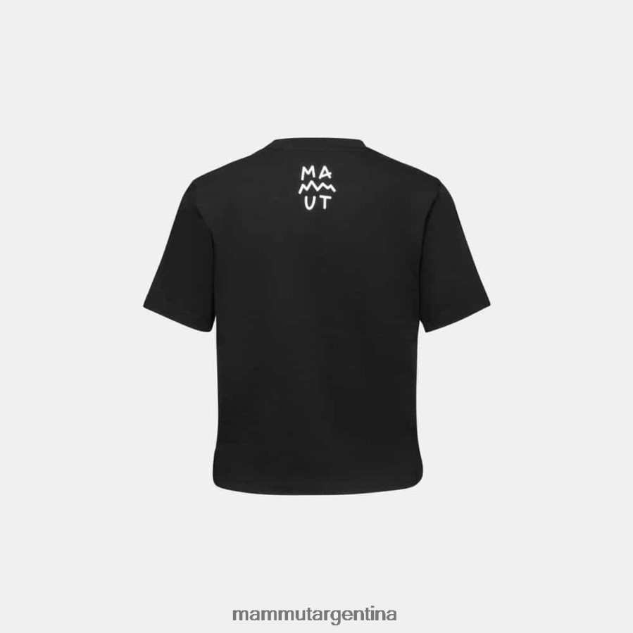 camiseta massone con letras recortadas mujer 2B8PD2250 Mammut negro ropa