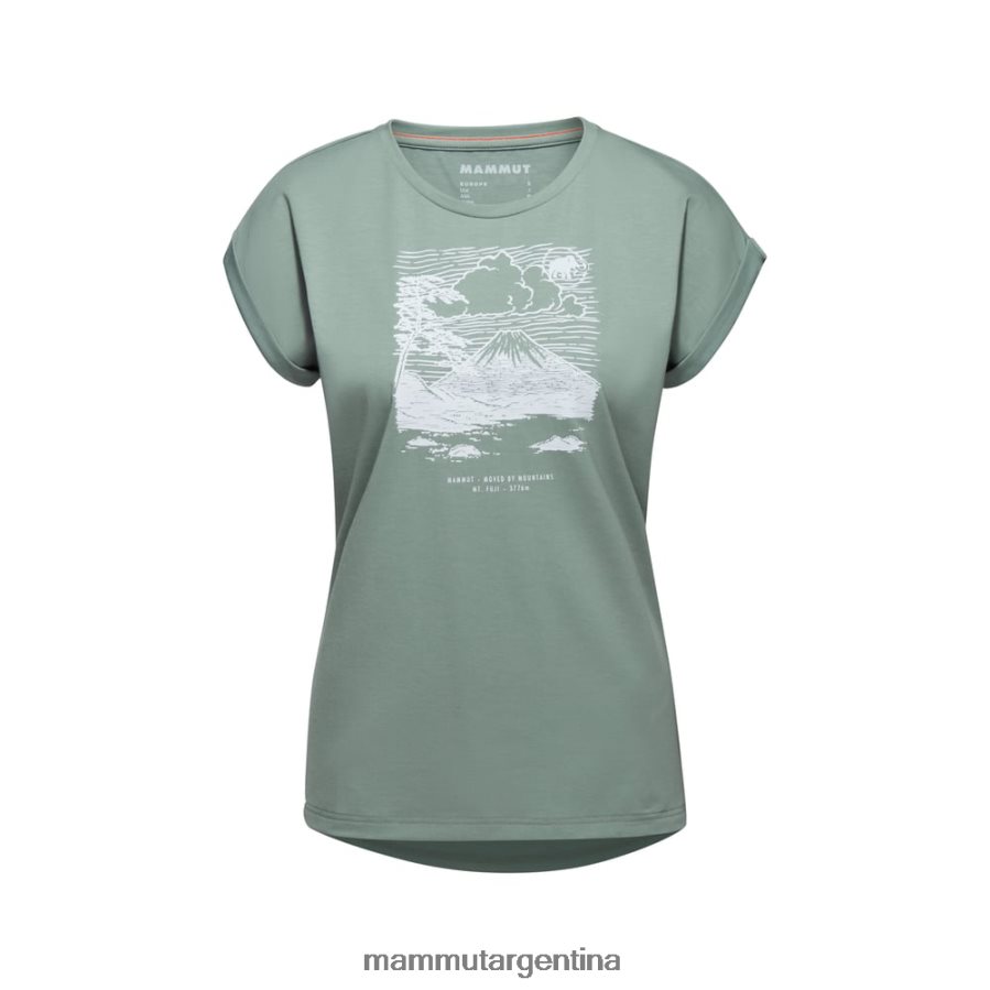 camiseta montaña fujiyama mujer 2B8PD21109 Mammut jade ropa