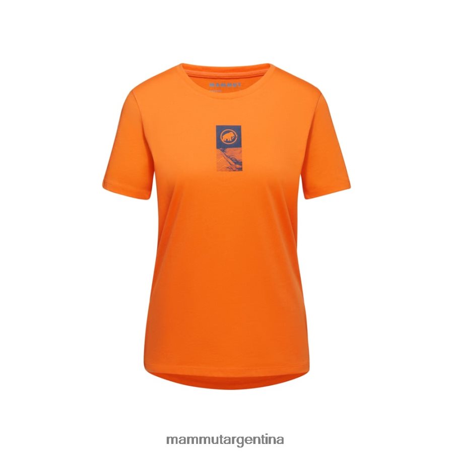 emblema de la camiseta central mujer 2B8PD2900 Mammut mandarina oscura ropa