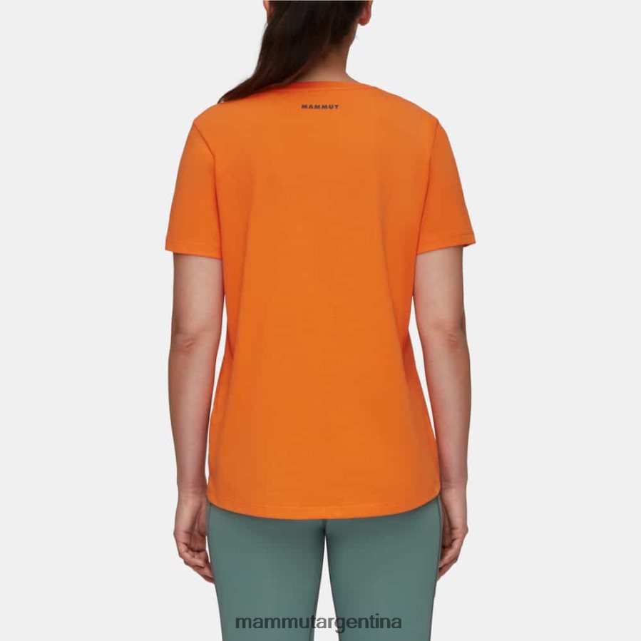 emblema de la camiseta central mujer 2B8PD2900 Mammut mandarina oscura ropa