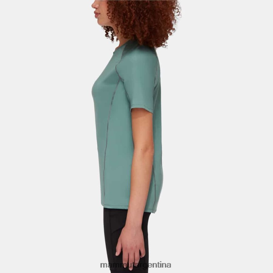 logotipo de camiseta selun fl mujer 2B8PD2886 Mammut jade oscuro ropa