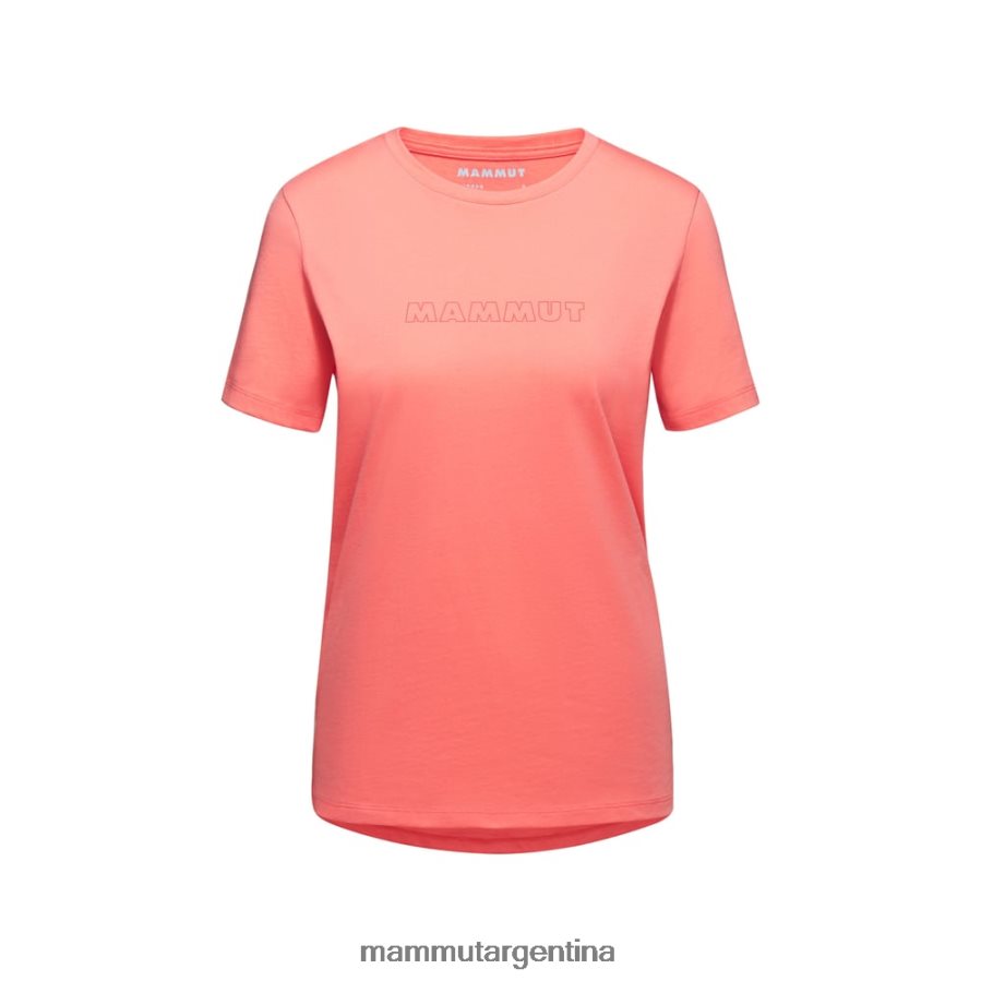 logotipo de la camiseta central mujer 2B8PD21040 Mammut salmón ropa