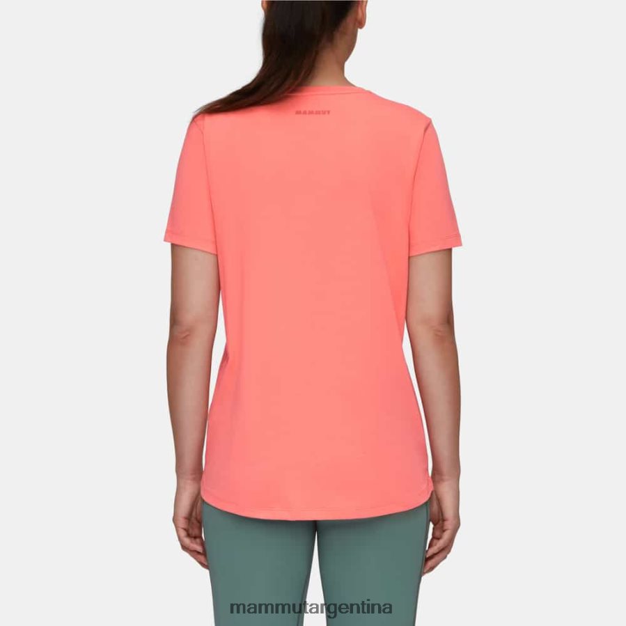 logotipo de la camiseta central mujer 2B8PD21040 Mammut salmón ropa