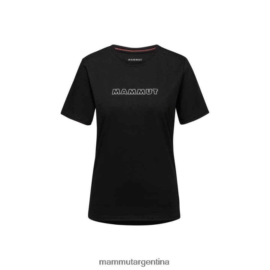 logotipo de la camiseta central mujer 2B8PD2215 Mammut negro ropa