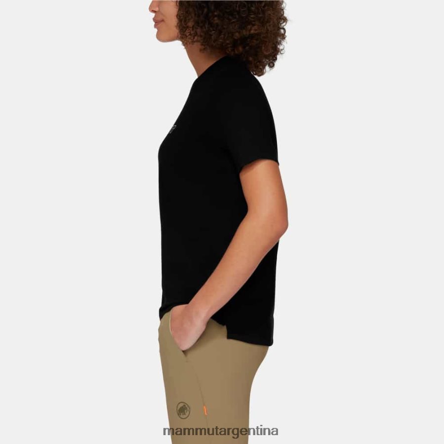 logotipo de la camiseta central mujer 2B8PD2215 Mammut negro ropa