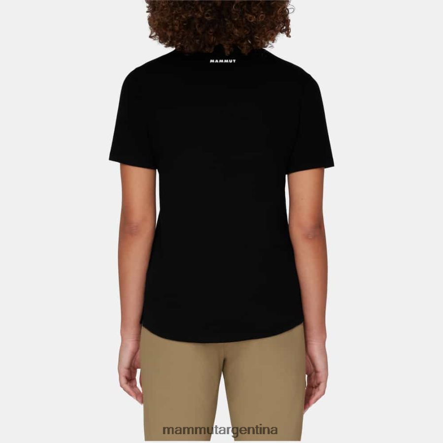 logotipo de la camiseta central mujer 2B8PD2215 Mammut negro ropa