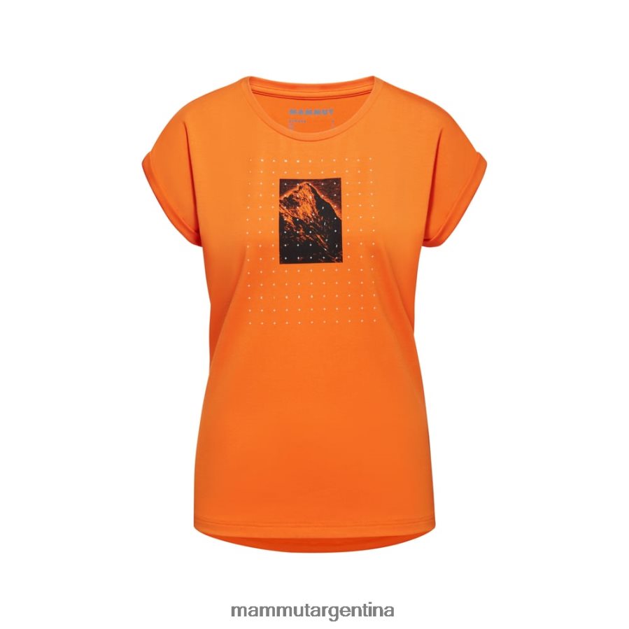 montaña camiseta eiger mujer 2B8PD2893 Mammut mandarina oscura ropa