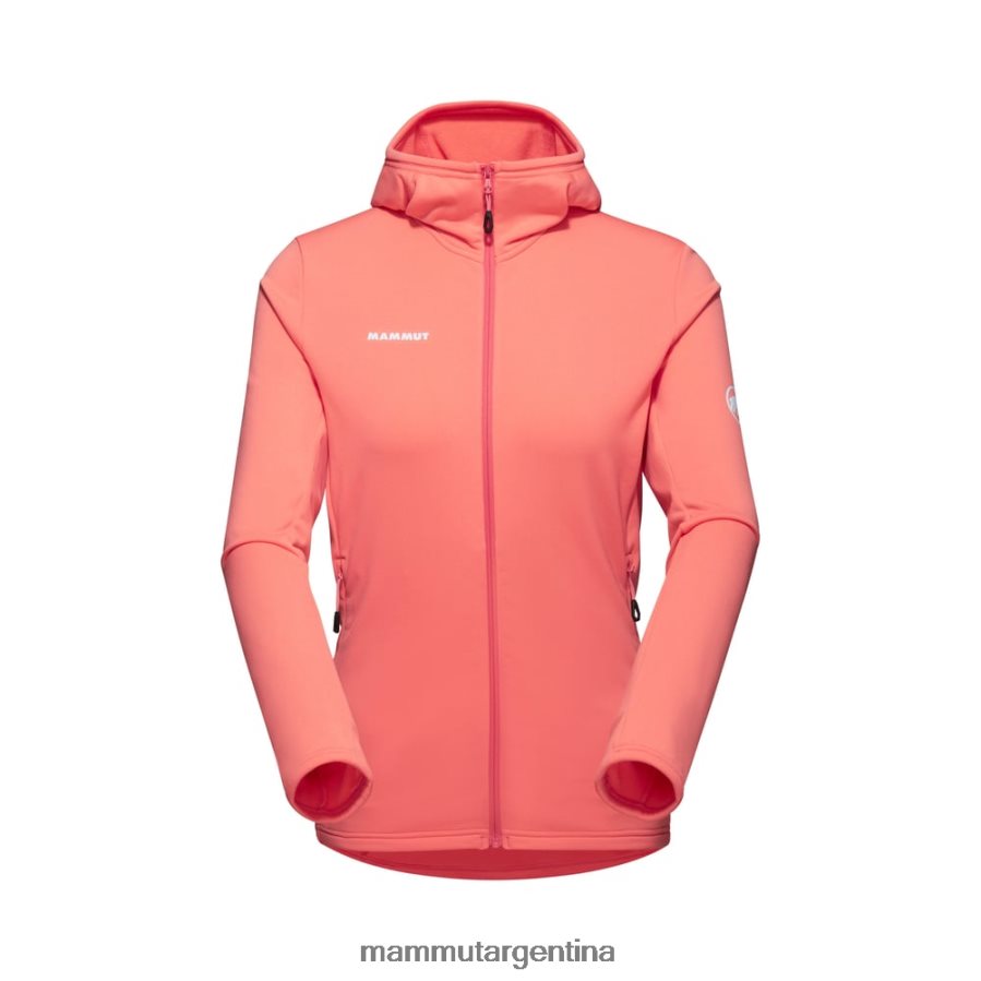 chaqueta con capucha aconcagua light ml mujer 2B8PD2912 Mammut salmón ropa