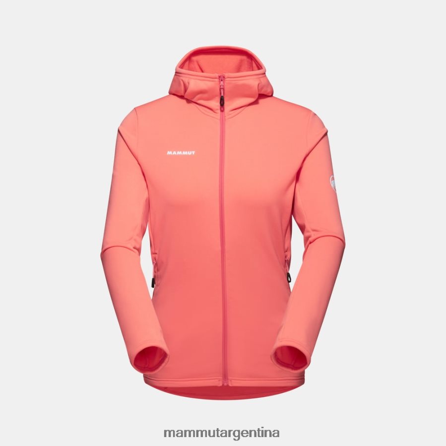 chaqueta con capucha aconcagua light ml mujer 2B8PD2912 Mammut salmón ropa