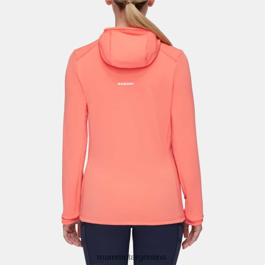 chaqueta con capucha aconcagua light ml mujer 2B8PD2912 Mammut salmón ropa