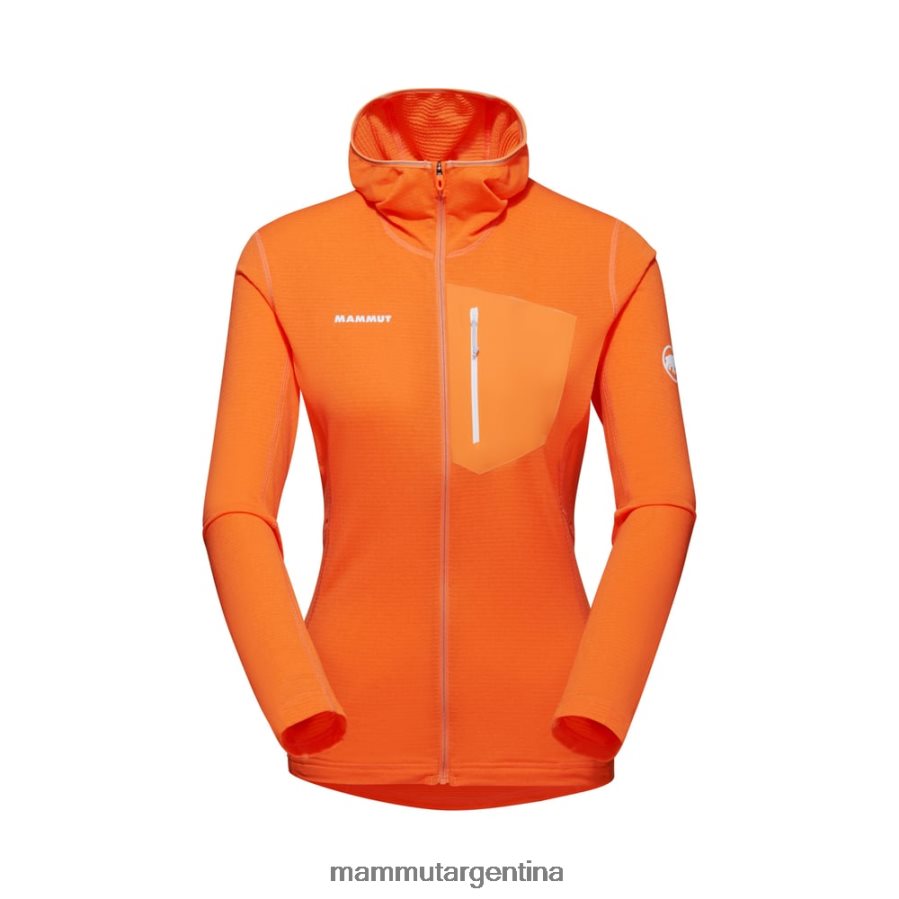 chaqueta con capucha aenergy light ml mujer 2B8PD2166 Mammut Mandarina ropa