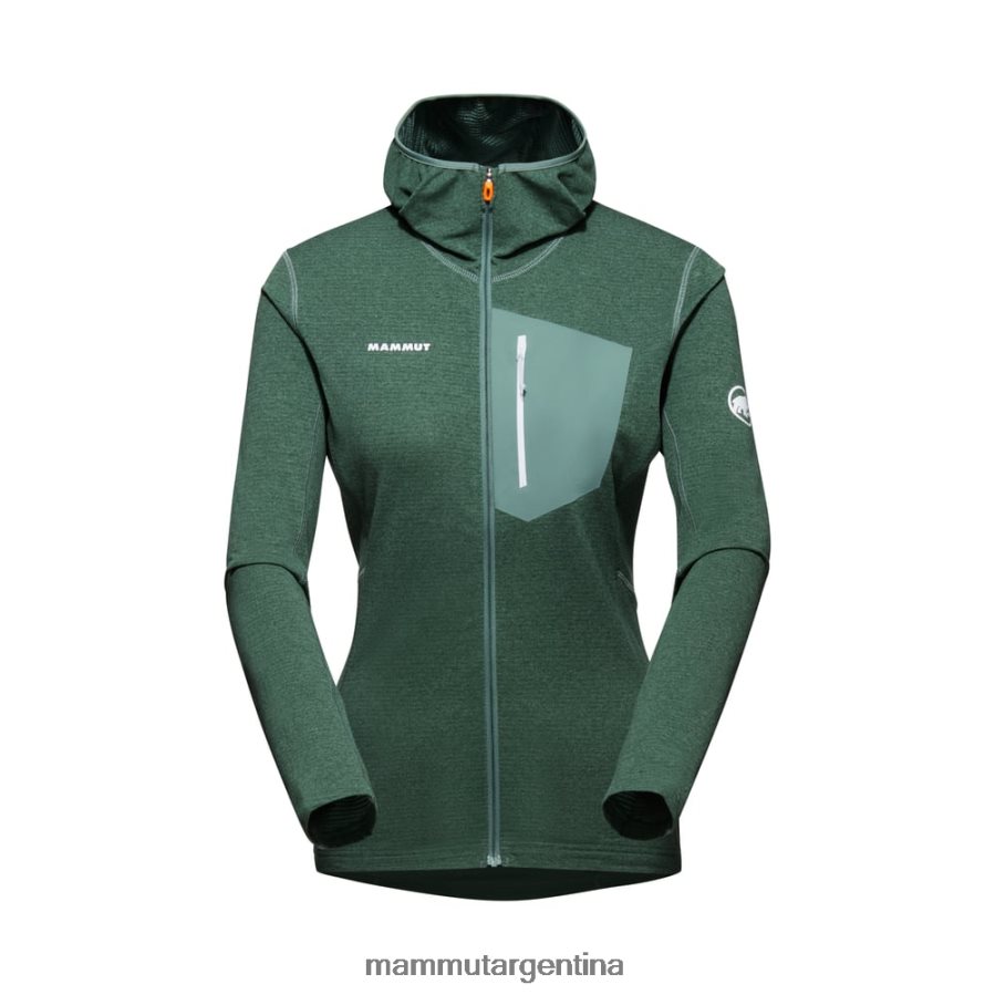 chaqueta con capucha aenergy light ml mujer 2B8PD2931 Mammut jade oscuro ropa
