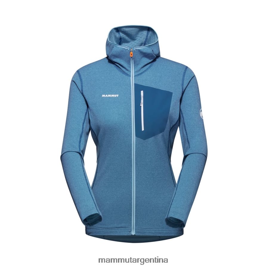chaqueta con capucha aenergy light ml mujer 2B8PD2932 Mammut frío hielo azul profundo ropa