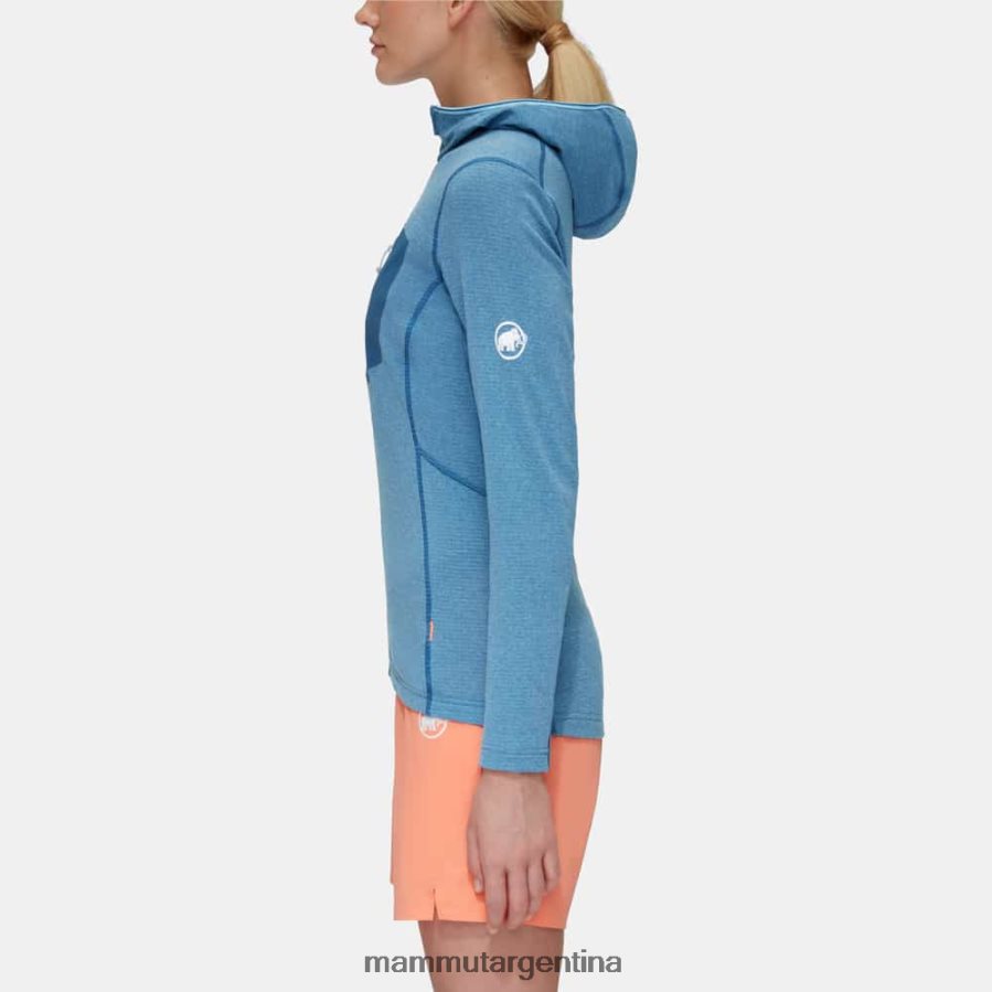 chaqueta con capucha aenergy light ml mujer 2B8PD2932 Mammut frío hielo azul profundo ropa