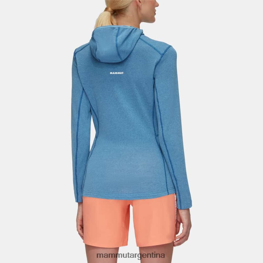 chaqueta con capucha aenergy light ml mujer 2B8PD2932 Mammut frío hielo azul profundo ropa
