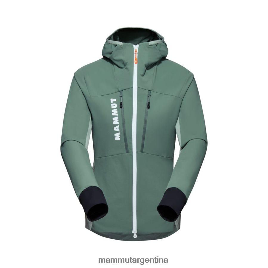 chaqueta con capucha aenergy so hybrid mujer 2B8PD234 Mammut jade oscuro-jade ropa