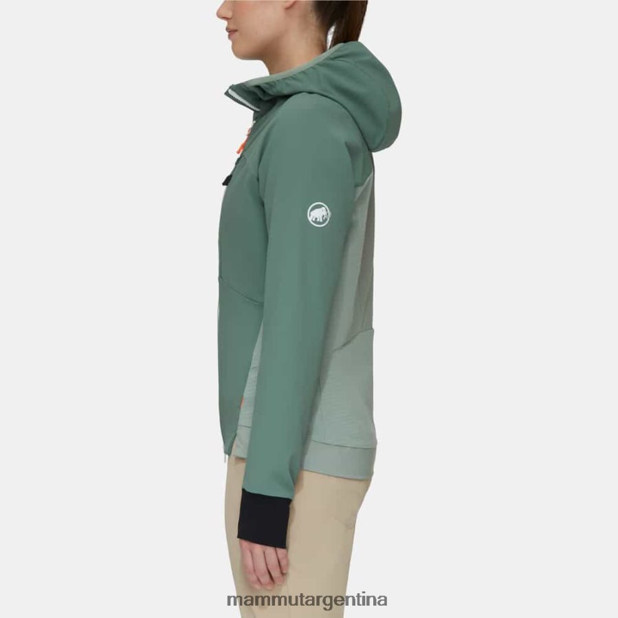 chaqueta con capucha aenergy so hybrid mujer 2B8PD234 Mammut jade oscuro-jade ropa