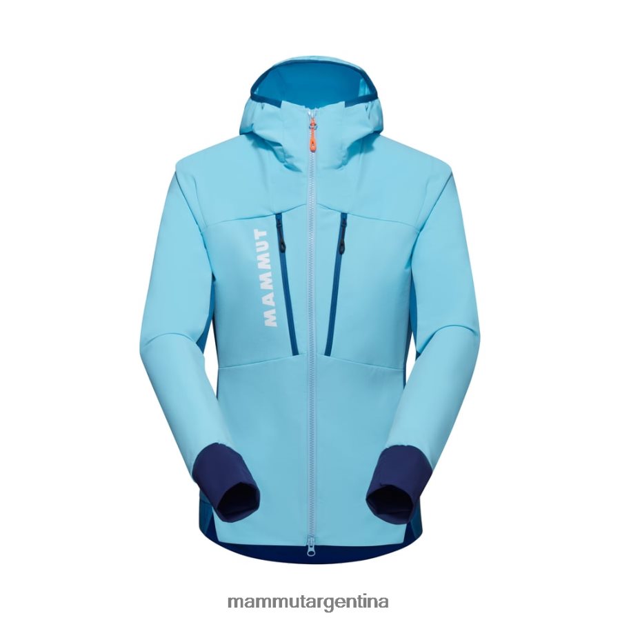 chaqueta con capucha aenergy so hybrid mujer 2B8PD2696 Mammut frío hielo azul profundo ropa