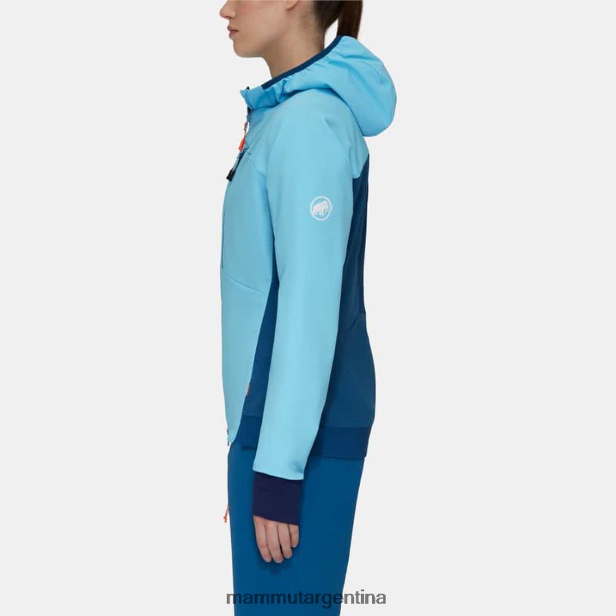 chaqueta con capucha aenergy so hybrid mujer 2B8PD2696 Mammut frío hielo azul profundo ropa