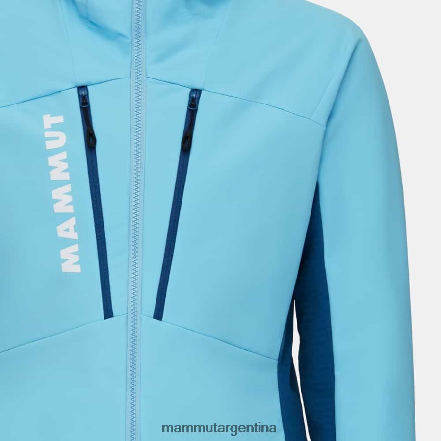 chaqueta con capucha aenergy so hybrid mujer 2B8PD2696 Mammut frío hielo azul profundo ropa