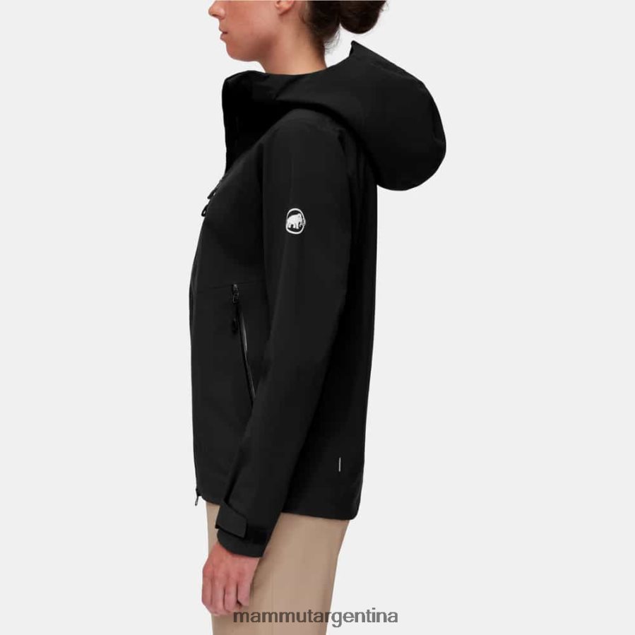 chaqueta con capucha alto guide hs mujer 2B8PD211 Mammut negro ropa