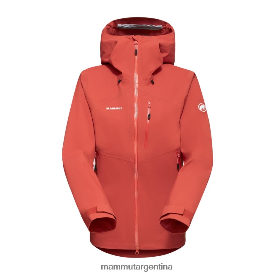 chaqueta con capucha alto guide hs mujer 2B8PD2655 Mammut terracota ropa