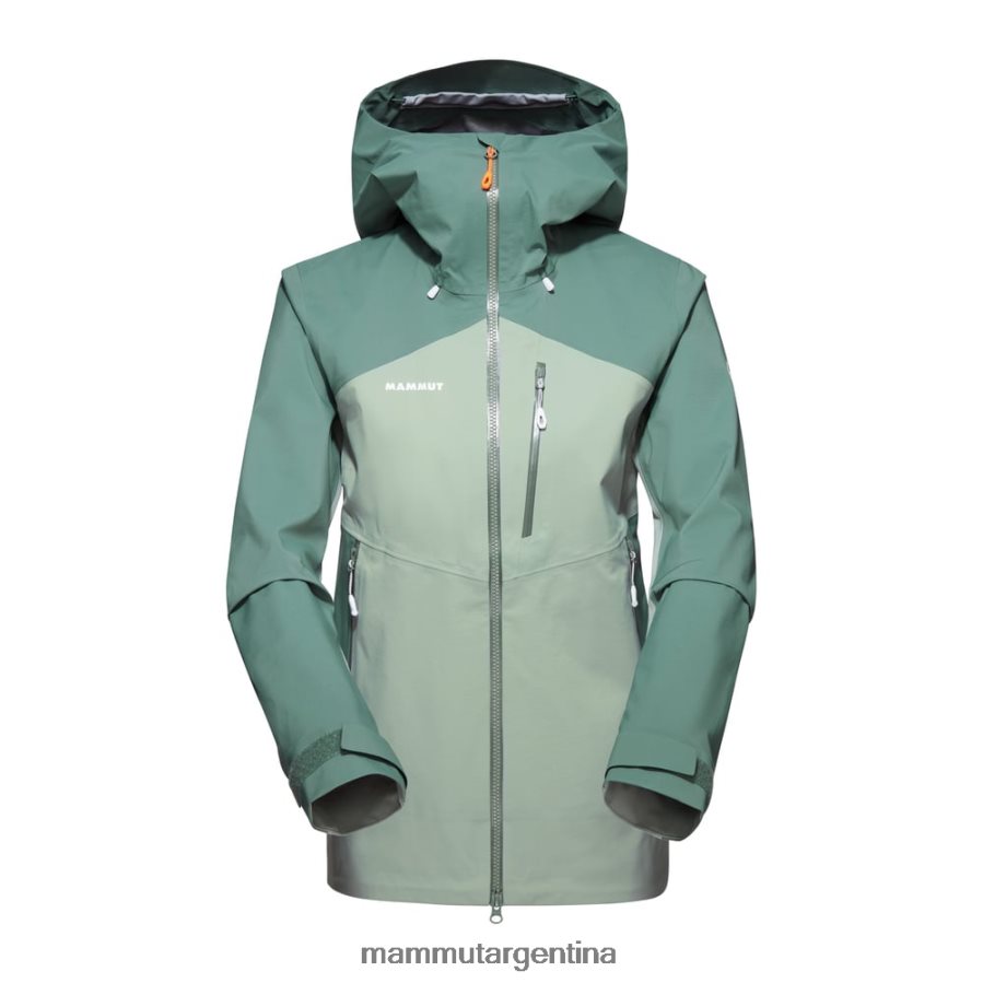 chaqueta con capucha alto guide hs mujer 2B8PD2657 Mammut jade-jade oscuro ropa