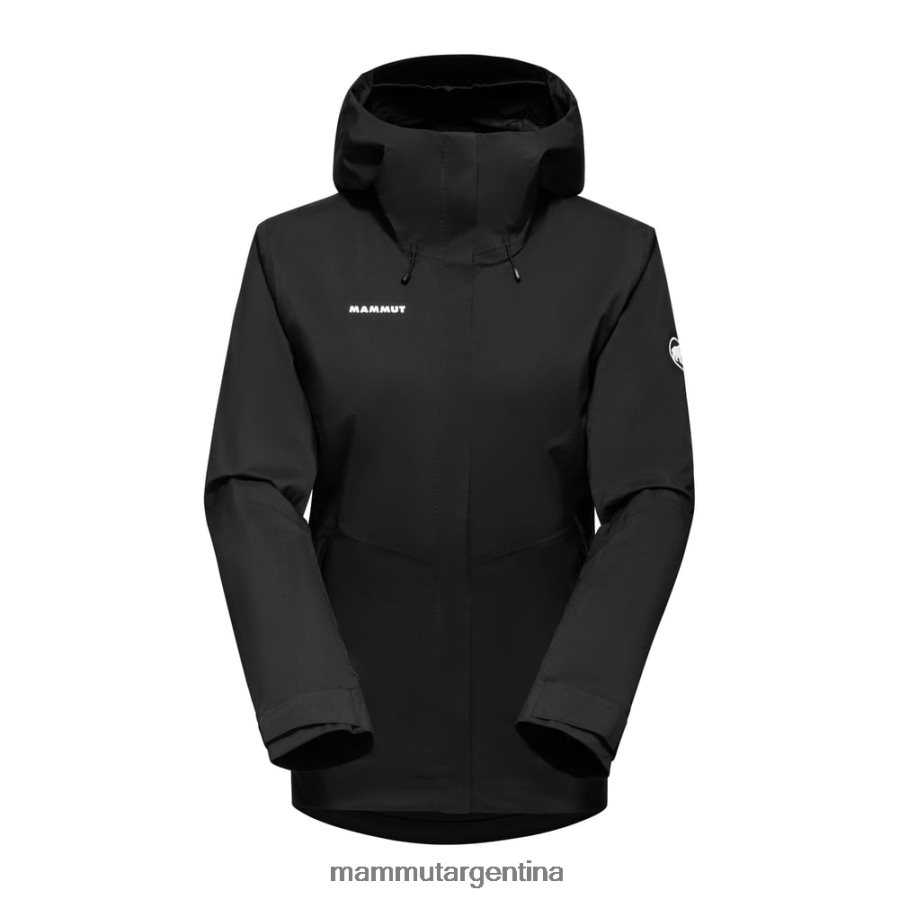 chaqueta con capucha alto hs mujer 2B8PD221 Mammut negro ropa