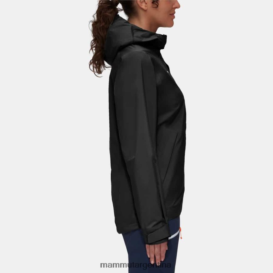 chaqueta con capucha alto hs mujer 2B8PD221 Mammut negro ropa