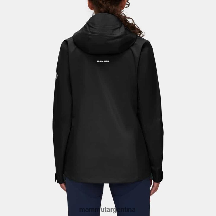 chaqueta con capucha alto hs mujer 2B8PD221 Mammut negro ropa