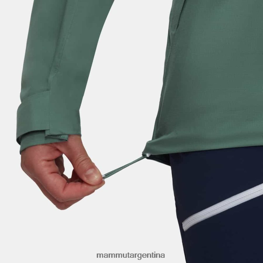 chaqueta con capucha alto hs mujer 2B8PD2675 Mammut jade oscuro ropa