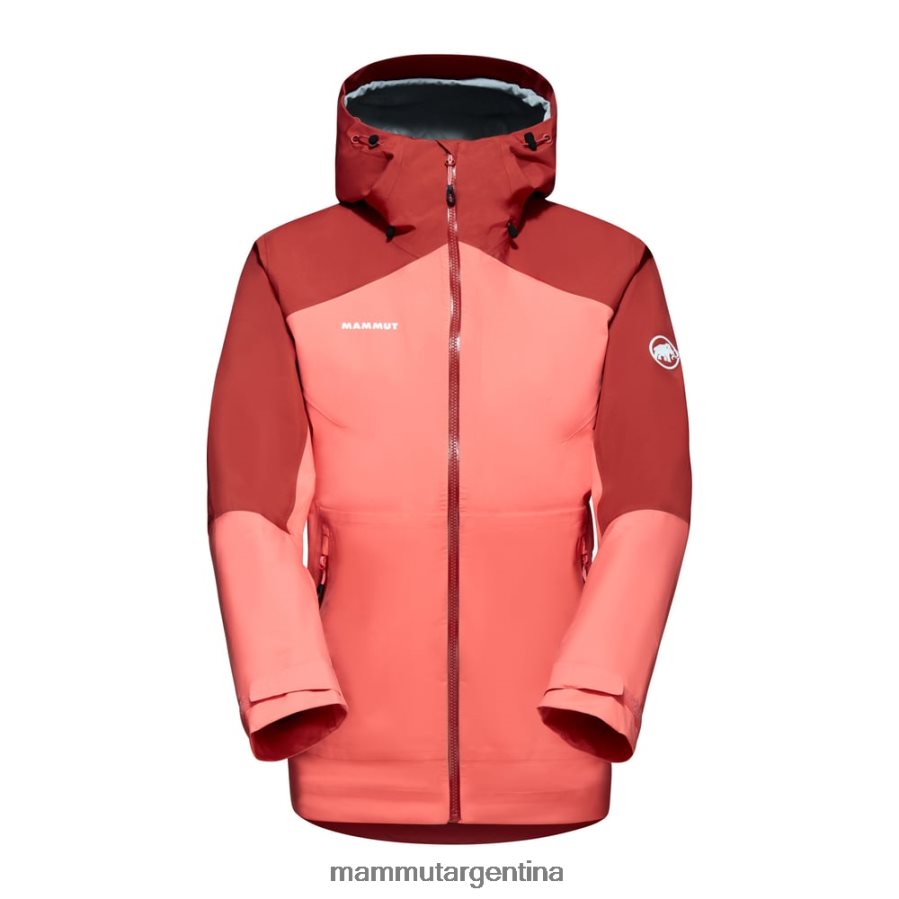 chaqueta con capucha carry tour hs mujer 2B8PD2744 Mammut salmón-terracota ropa