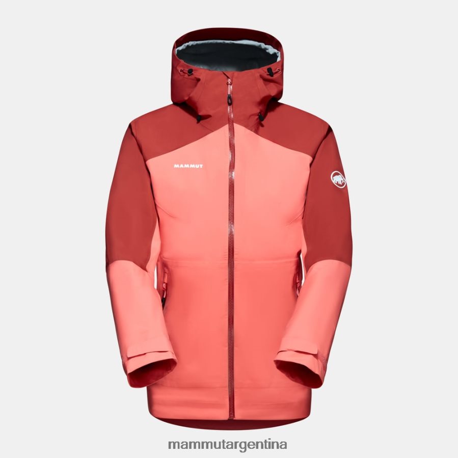 chaqueta con capucha carry tour hs mujer 2B8PD2744 Mammut salmón-terracota ropa