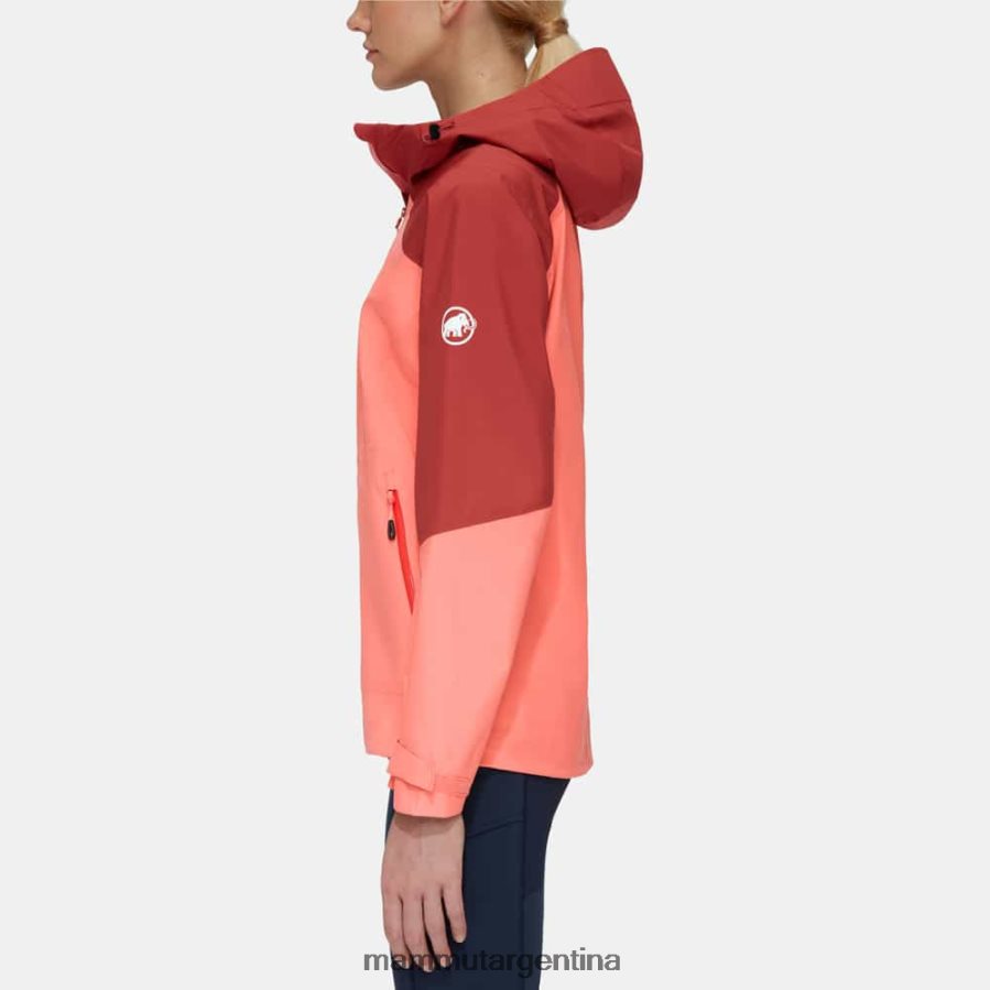 chaqueta con capucha carry tour hs mujer 2B8PD2744 Mammut salmón-terracota ropa