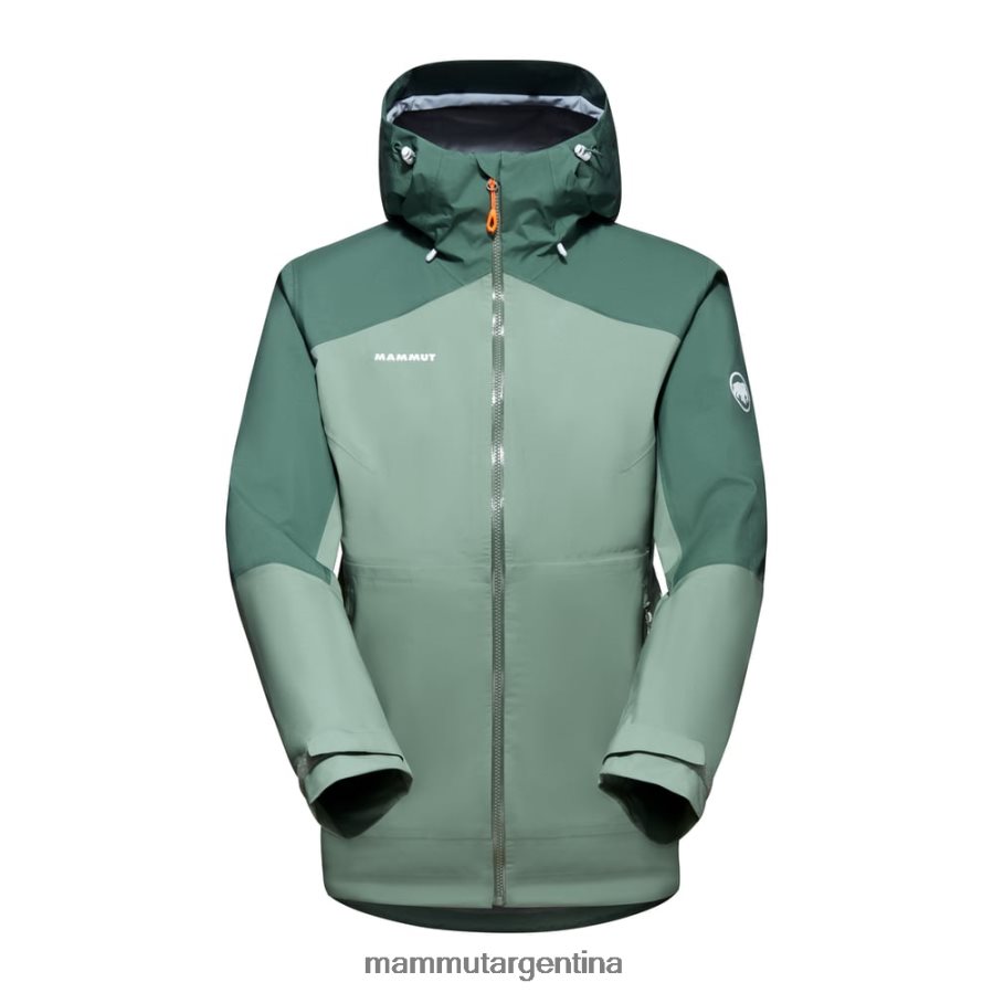 chaqueta con capucha carry tour hs mujer 2B8PD2746 Mammut jade-jade oscuro ropa