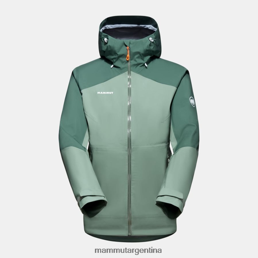 chaqueta con capucha carry tour hs mujer 2B8PD2746 Mammut jade-jade oscuro ropa