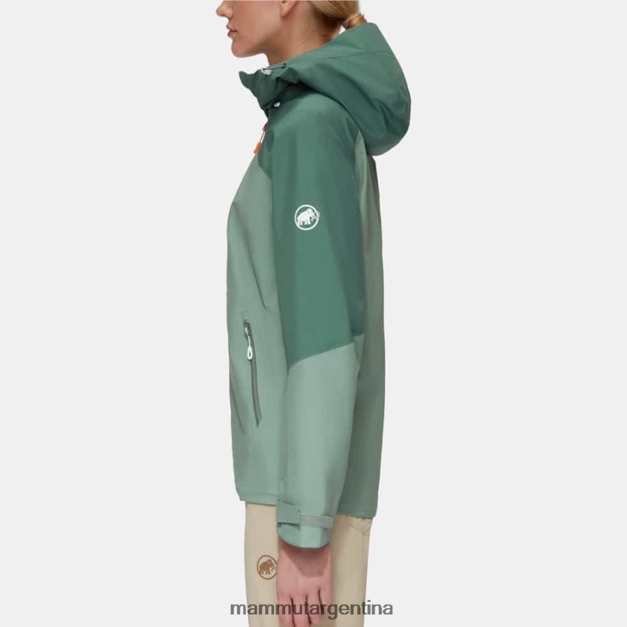 chaqueta con capucha carry tour hs mujer 2B8PD2746 Mammut jade-jade oscuro ropa